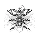 A scorpion black art design tattoo design idea