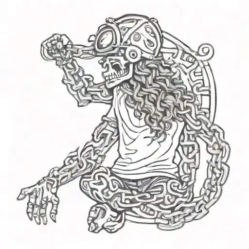 8/30/2024 dirty heads band man breaking chains color   tattoo design idea