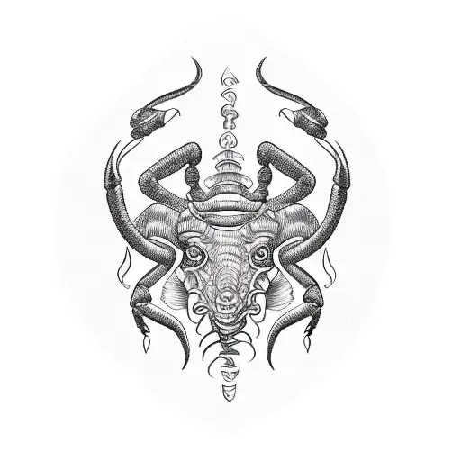 zodiac signs libra, taurus, scorpion, gemini, capricorn tattoo design idea