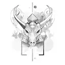 Main animal scorpio, surrounded by zodiac signs libra, aries, gemini, capricorn tattoo design idea