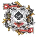 ideas to put inside a poker card tattoo design idea