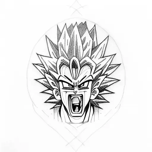 saiyan tattoo design idea