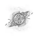 a match into water tattoo design idea