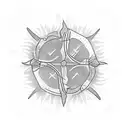 a match into water tattoo design idea