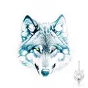 Snarling wolf tattoo design idea