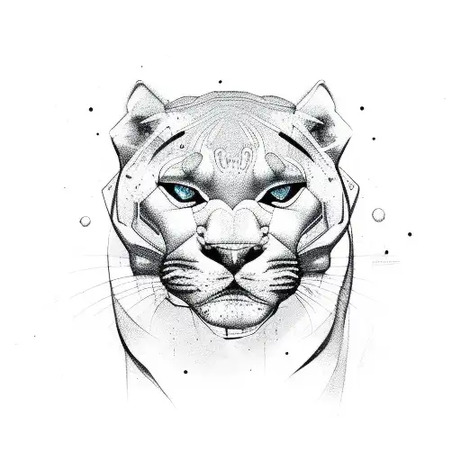 Panther flori tattoo design idea