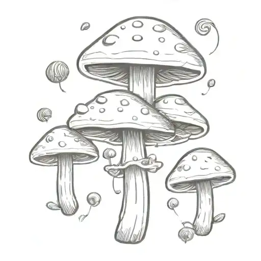 lollipop mushroom shape  tattoo design idea