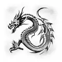 Dragon fire tattoo design idea