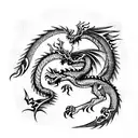 Dragon fire tattoo design idea