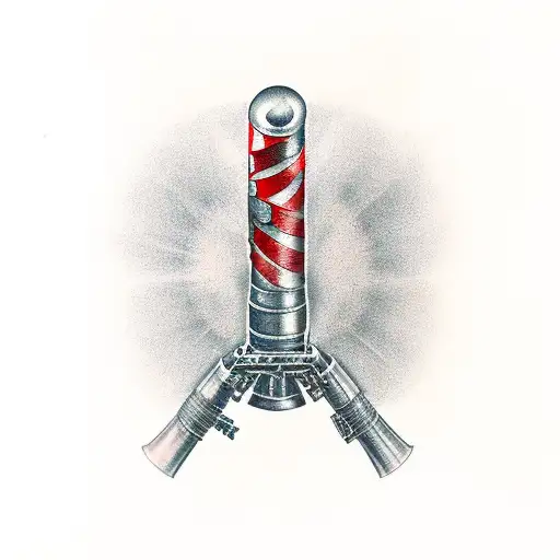 artillery shell assault rifle tattoo design idea
