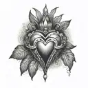 Sacred Heart tattoo design idea