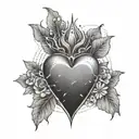 Sacred Heart tattoo design idea