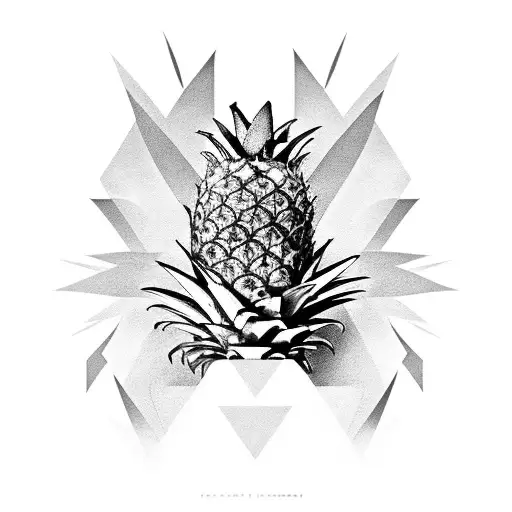 Pineapple tattoo design idea