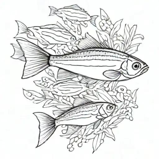 heavenly pear danio tattoo design idea