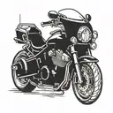 motorcycle, fire engine tattoo design idea