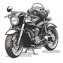 motorcycle, fire engine tattoo design idea