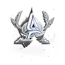 colorado avalanche chef knife tattoo design idea