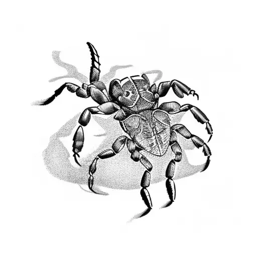 A Scorpion on a brick wall tattoo design idea