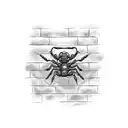 A Scorpion on a brick wall tattoo design idea