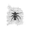 A real Scorpion on a brick wall tattoo design idea