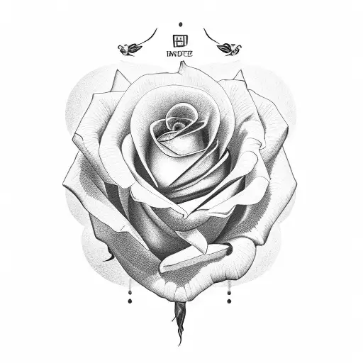 rose with the stem that says epilepsy and a medical id number tattoo design idea