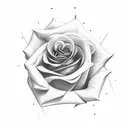 rose with the stem that says epilepsy and a medical id number tattoo design idea