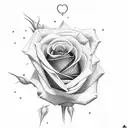 rose with the stem that says epilepsy and a medical id number tattoo design idea