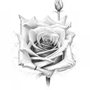 rose with the stem that says epilepsy and a medical id number tattoo design idea