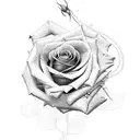 rose with the stem that says epilepsy and a medical id number tattoo design idea