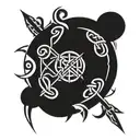 tribal viking tattoo celtic bold lines knots norses geometric repetitive patterns abstract simetric minimalist ancient  tattoo design idea