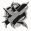 tribal viking tattoo celtic bold lines knots norses geometric repetitive patterns abstract simetric minimalist ancient  tattoo design idea