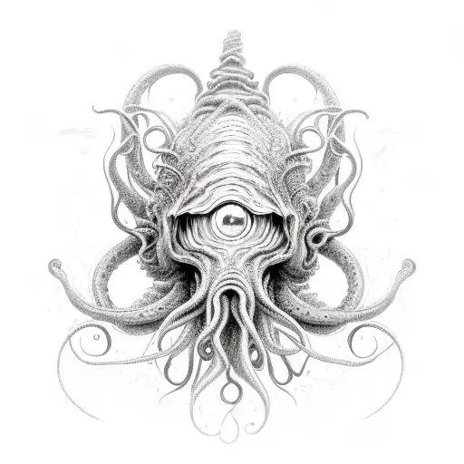 nyarlathotep human tentacles eyes mouths tattoo design idea
