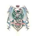 v8 engine tattoo design idea