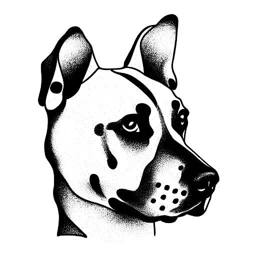 dog memorial tattoo design idea