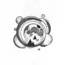 a Moon and a cloud tattoo design idea