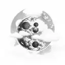 a Moon and a cloud tattoo design idea