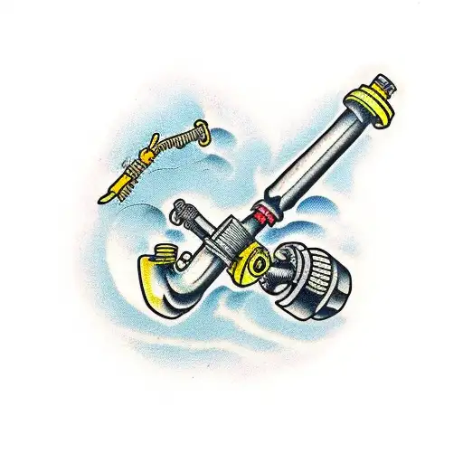 pipe wrench  tattoo design idea