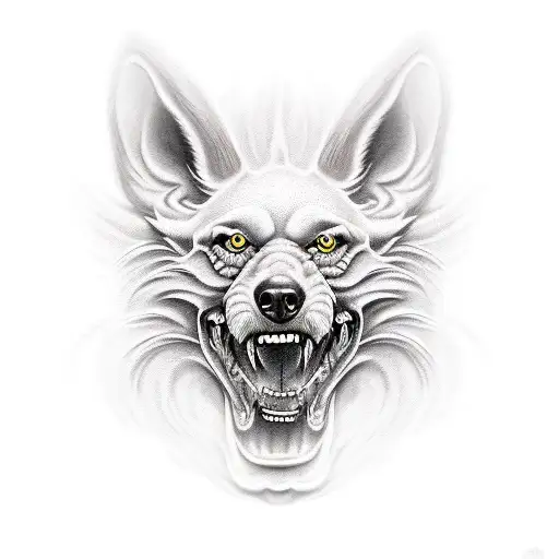 hell hound tattoo design idea