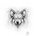 hell hound tattoo design idea