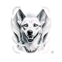 hell hound tattoo design idea