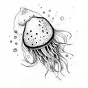 small colorful jellyfish tattoo design idea