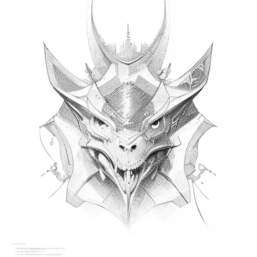 freehand lines y2k tattoo design idea