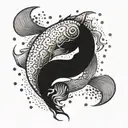 pisces with Scorpio in love tattoo design idea
