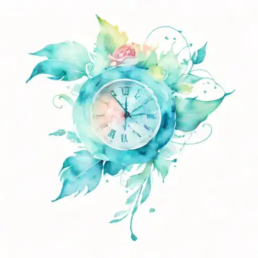 time running tattoo design idea
