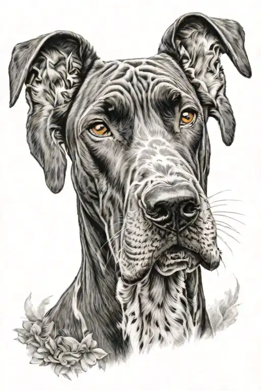 great dane tattoo design idea