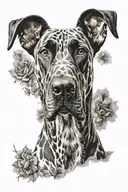 great dane tattoo design idea