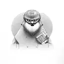 alone lonely sad tattoo design idea