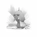 alone lonely sad tattoo design idea