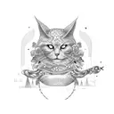 alone lonely sad tattoo design idea