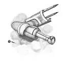potato shooting rocket launcher tattoo design idea